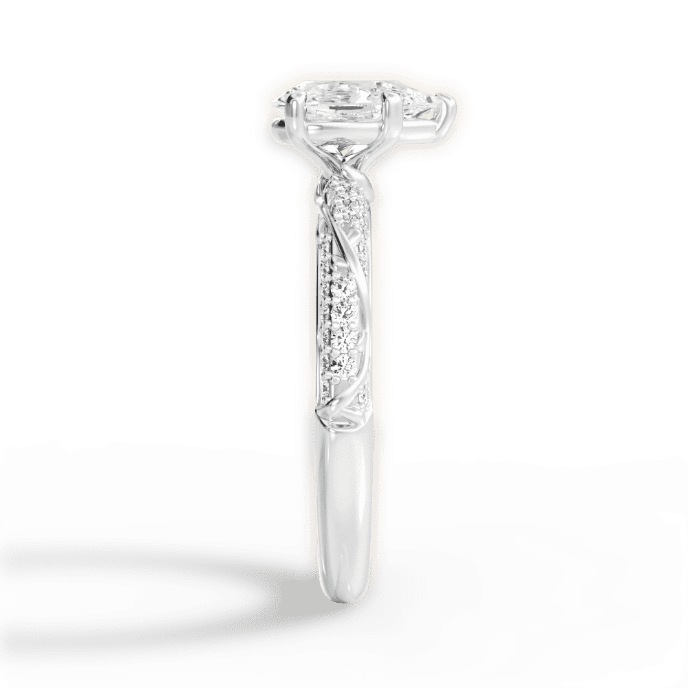 14kt White Gold/18kt White Gold/Platinum/pear/perspective