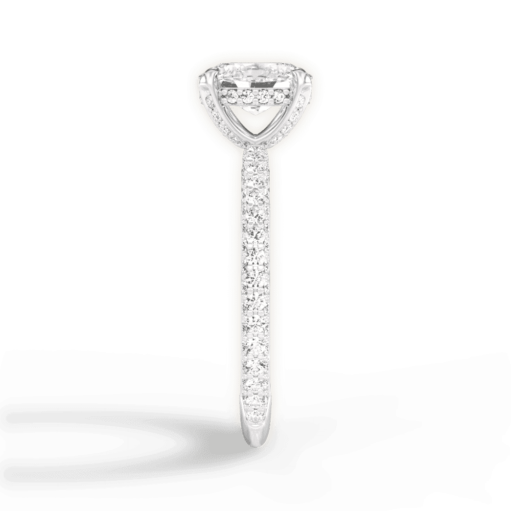 14kt White Gold/18kt White Gold/Platinum/oval/perspective