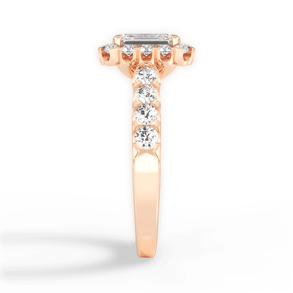 14kt Rose Gold/18kt Rose Gold/emerald/perspective