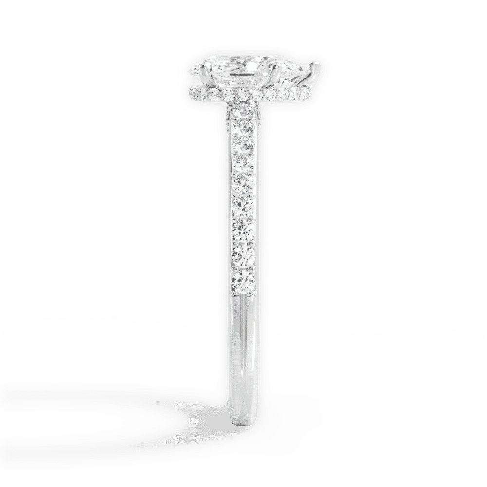 14kt White Gold/18kt White Gold/Platinum/pear/perspective