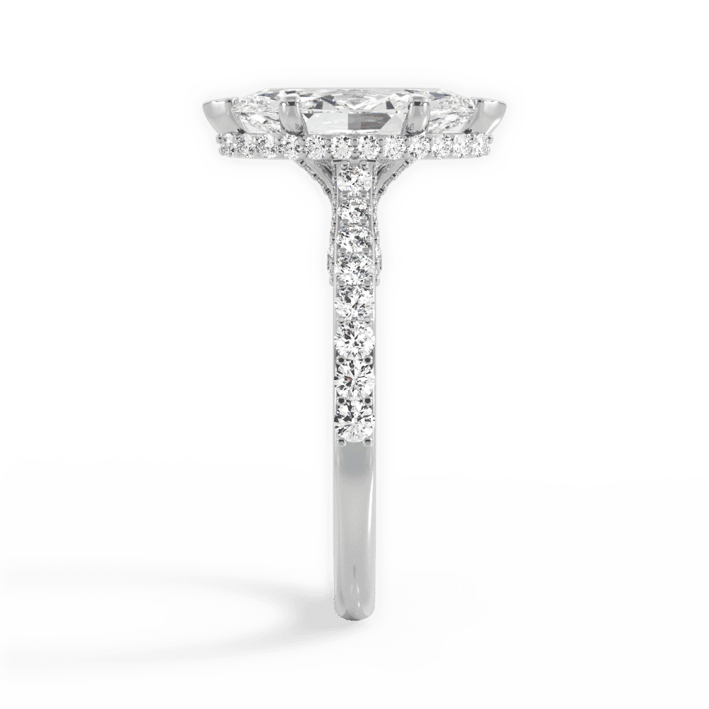 14kt White Gold/18kt White Gold/Platinum/marquise/perspective