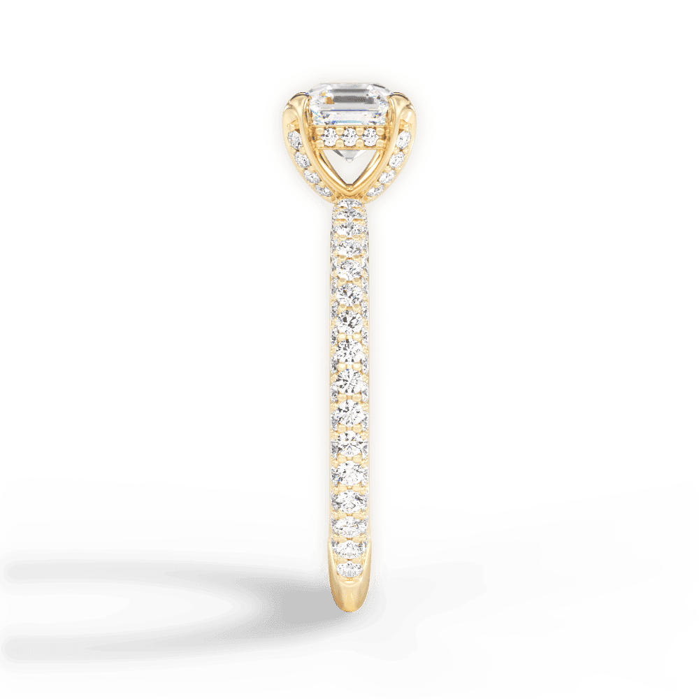 14kt Yellow Gold/18kt Yellow Gold/asscher/perspective