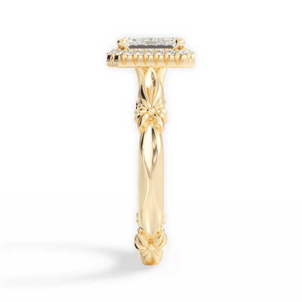 14kt Yellow Gold/18kt Yellow Gold/emerald/perspective