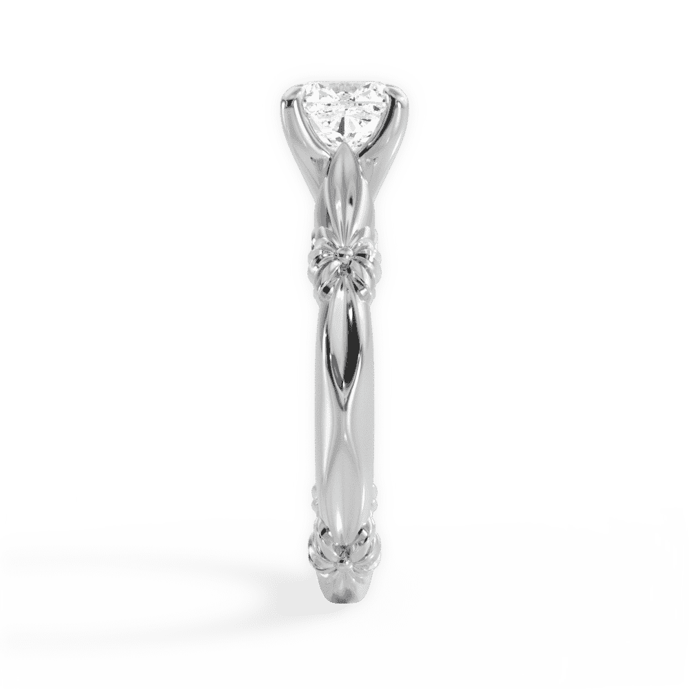 14kt White Gold/18kt White Gold/Platinum/cushion/perspective