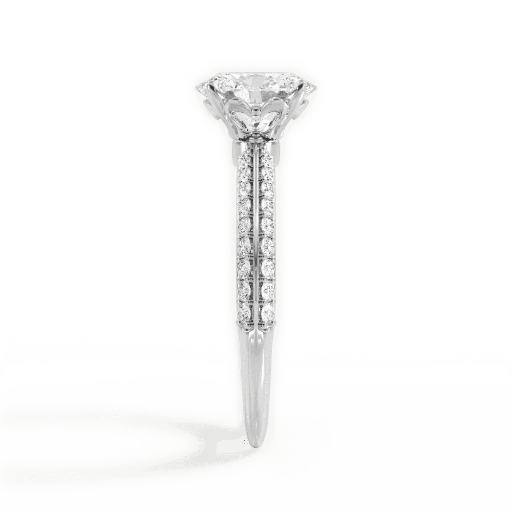 14kt White Gold/18kt White Gold/Platinum/oval/perspective