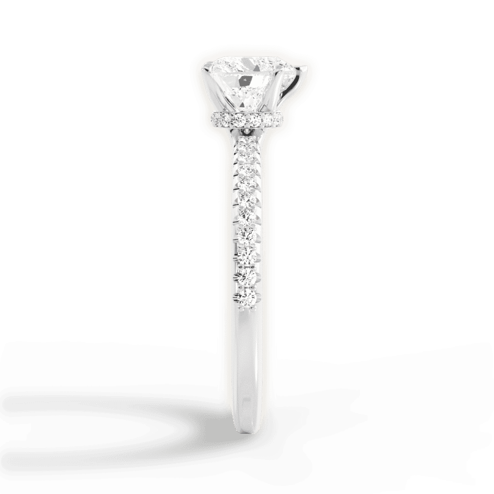 14kt White Gold/18kt White Gold/Platinum/heart/perspective