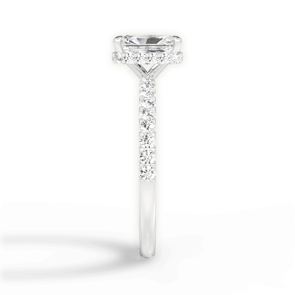 14kt White Gold/18kt White Gold/Platinum/radiant/perspective