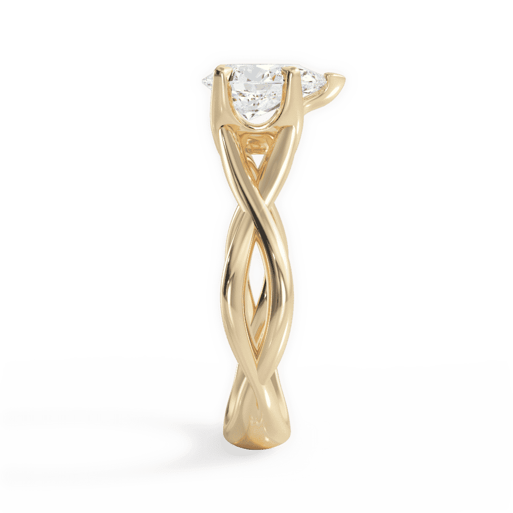 14kt Yellow Gold/18kt Yellow Gold/pear/perspective