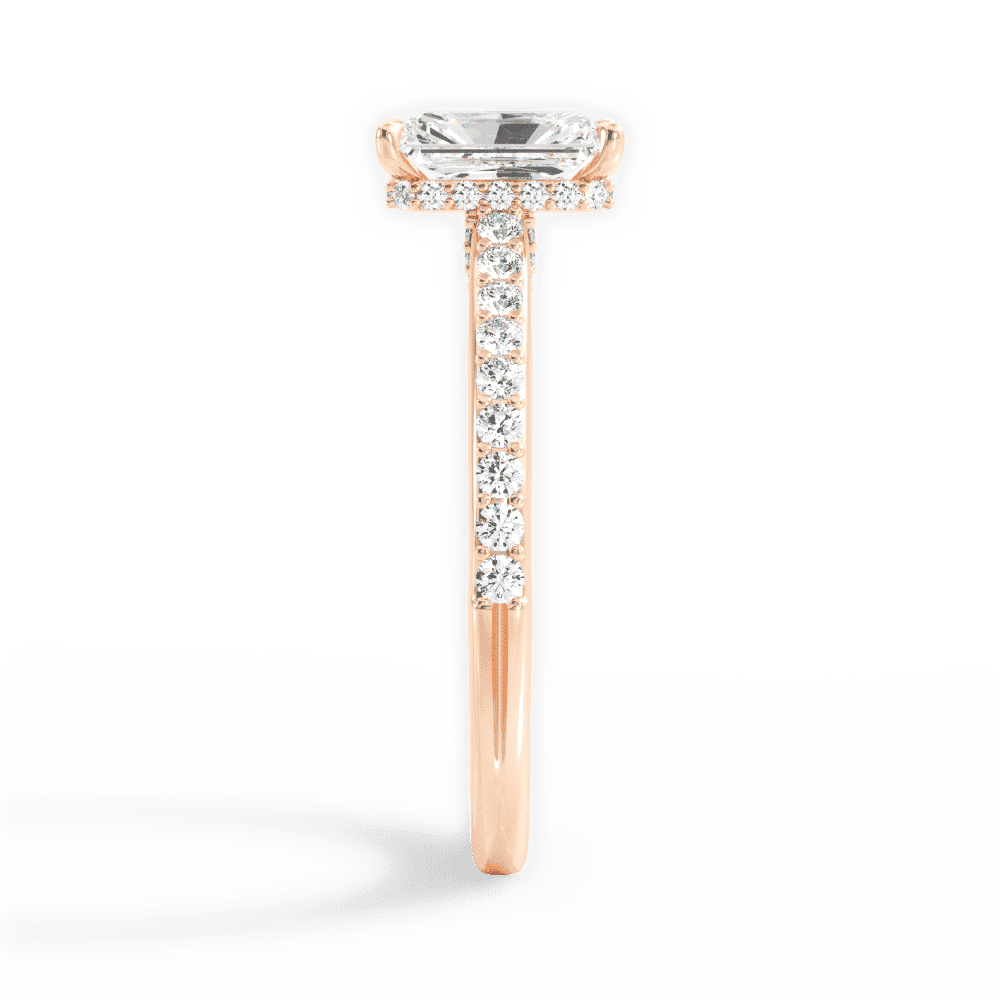 14kt Rose Gold/18kt Rose Gold/radiant/perspective