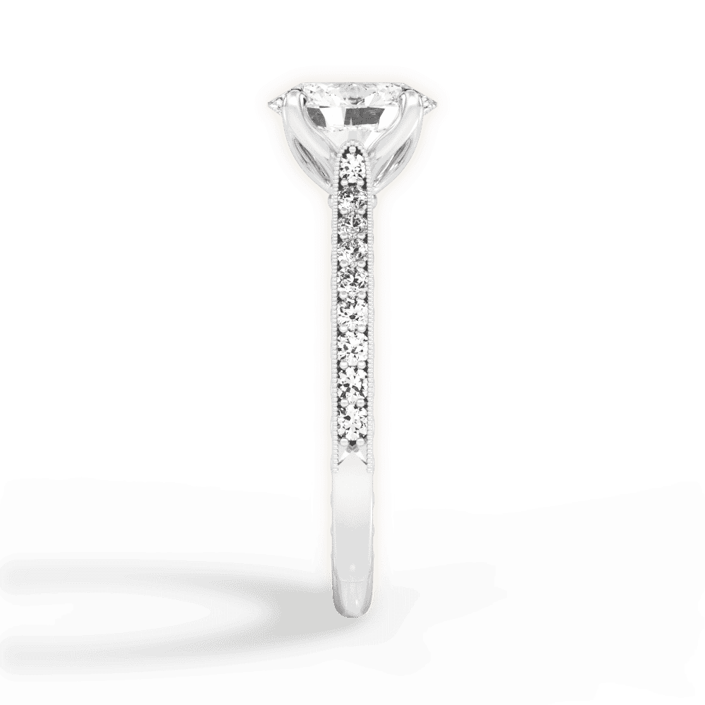 14kt White Gold/18kt White Gold/Platinum/oval/perspective