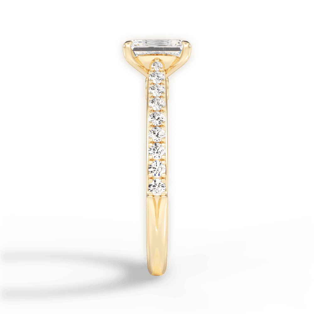 14kt Yellow Gold/18kt Yellow Gold/emerald/perspective