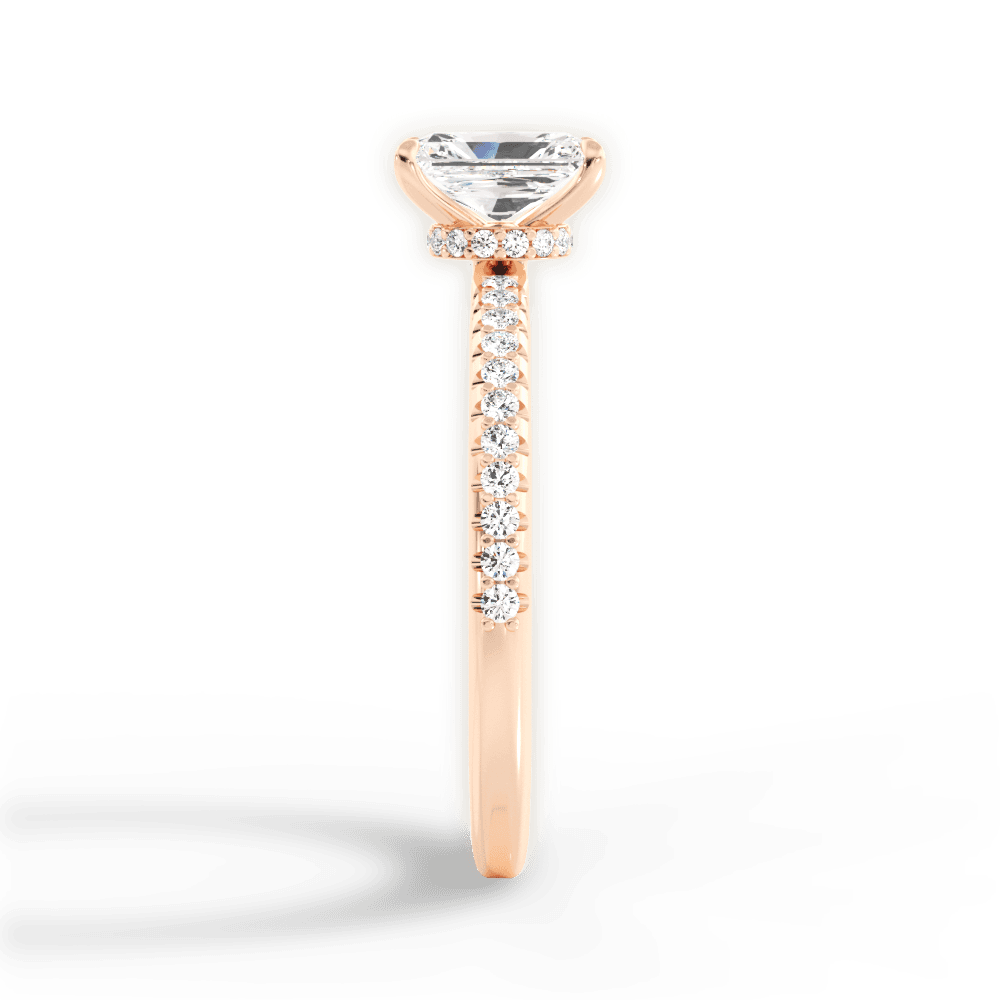 14kt Rose Gold/18kt Rose Gold/radiant/perspective