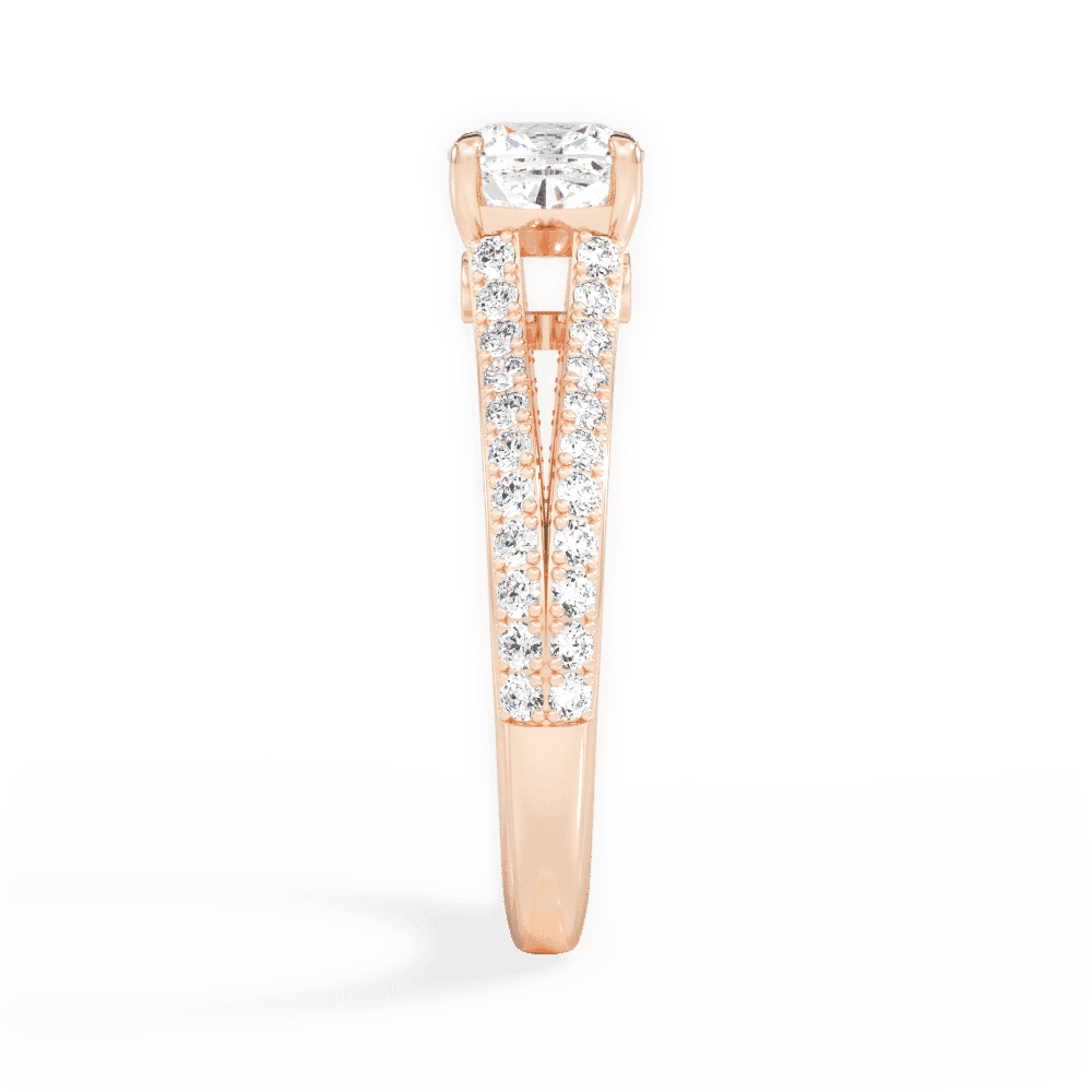 14kt Rose Gold/18kt Rose Gold/cushion/perspective