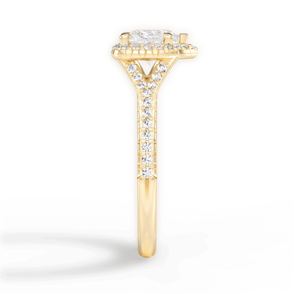 14kt Yellow Gold/18kt Yellow Gold/heart/perspective