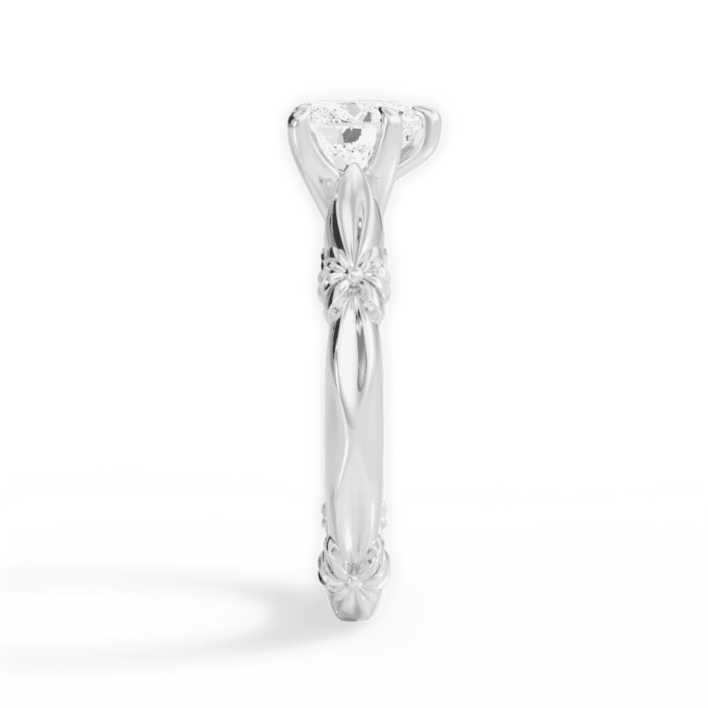 14kt White Gold/18kt White Gold/Platinum/heart/perspective