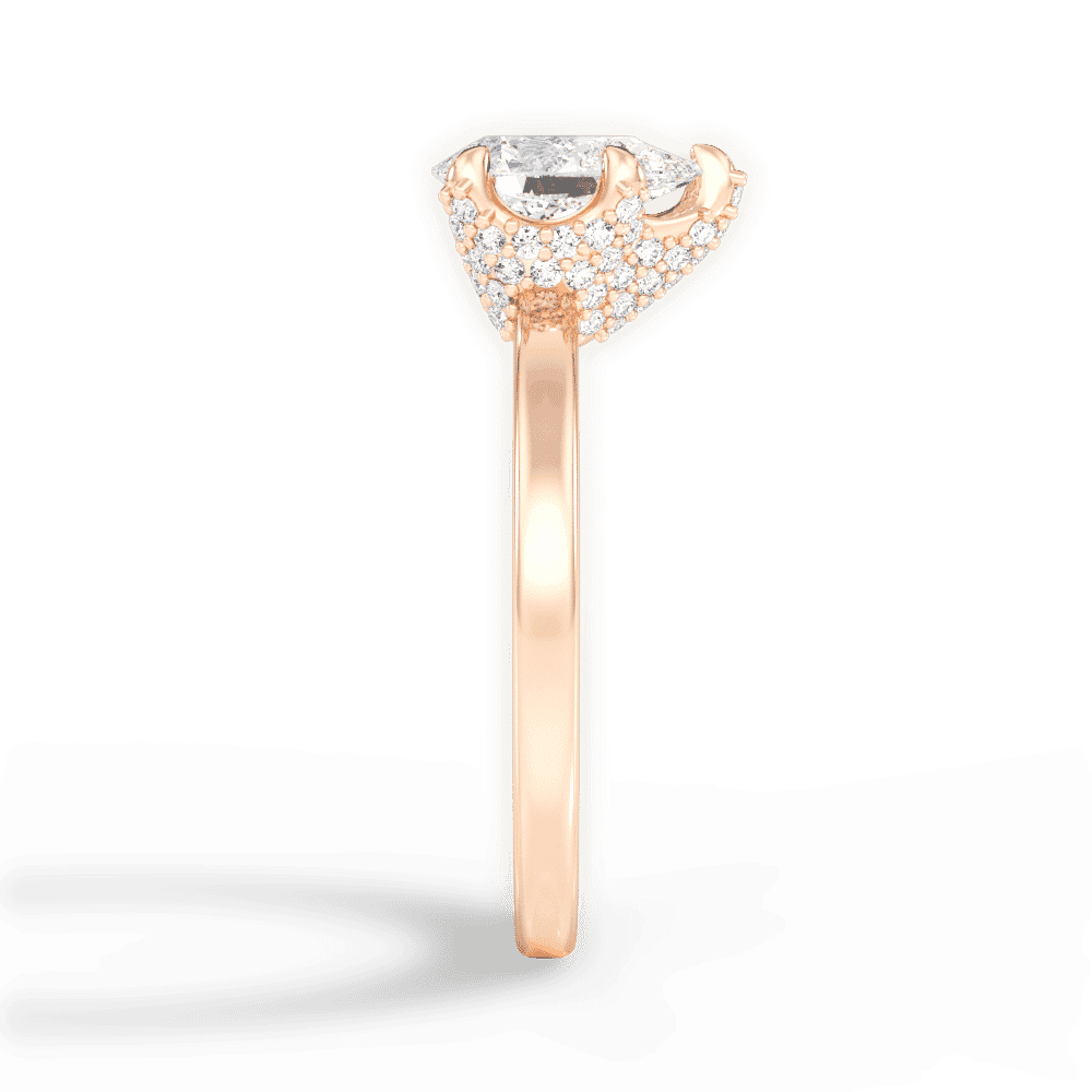 14kt Rose Gold/18kt Rose Gold/pear/perspective