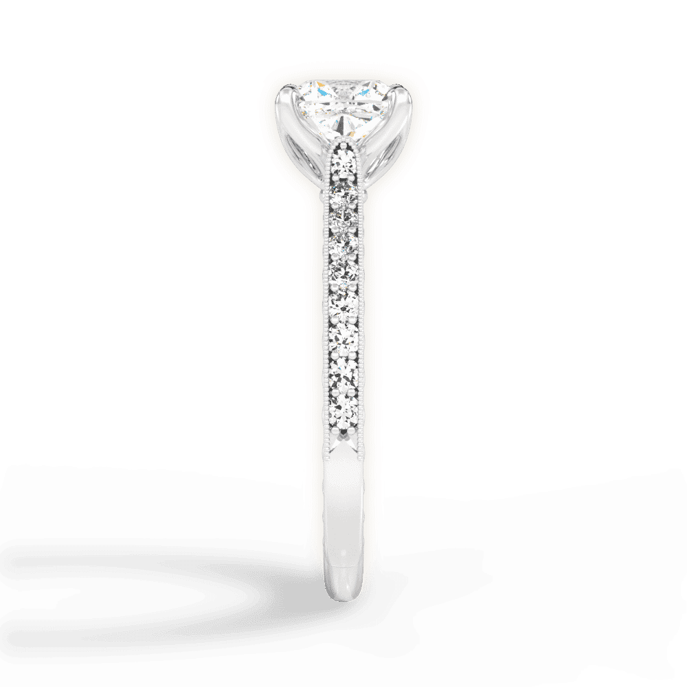 14kt White Gold/18kt White Gold/Platinum/cushion/perspective