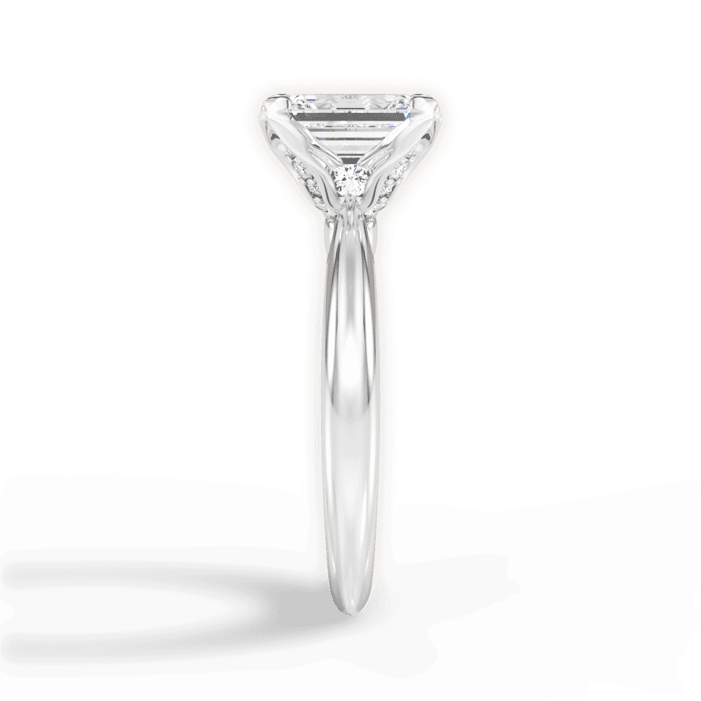 14kt White Gold/18kt White Gold/Platinum/emerald/perspective