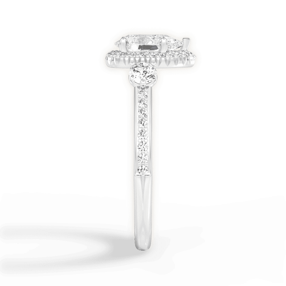 14kt White Gold/18kt White Gold/Platinum/pear/perspective