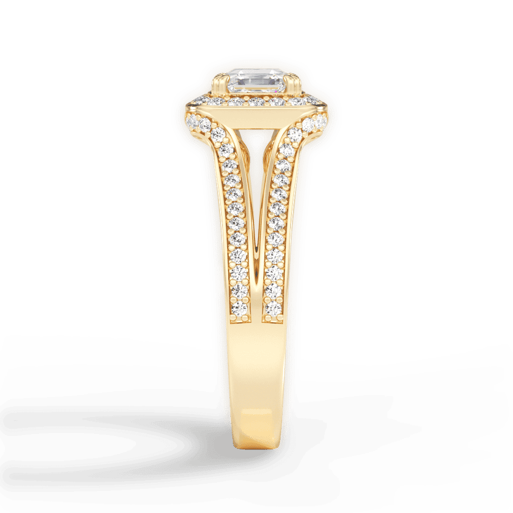 14kt Yellow Gold/18kt Yellow Gold/asscher/perspective