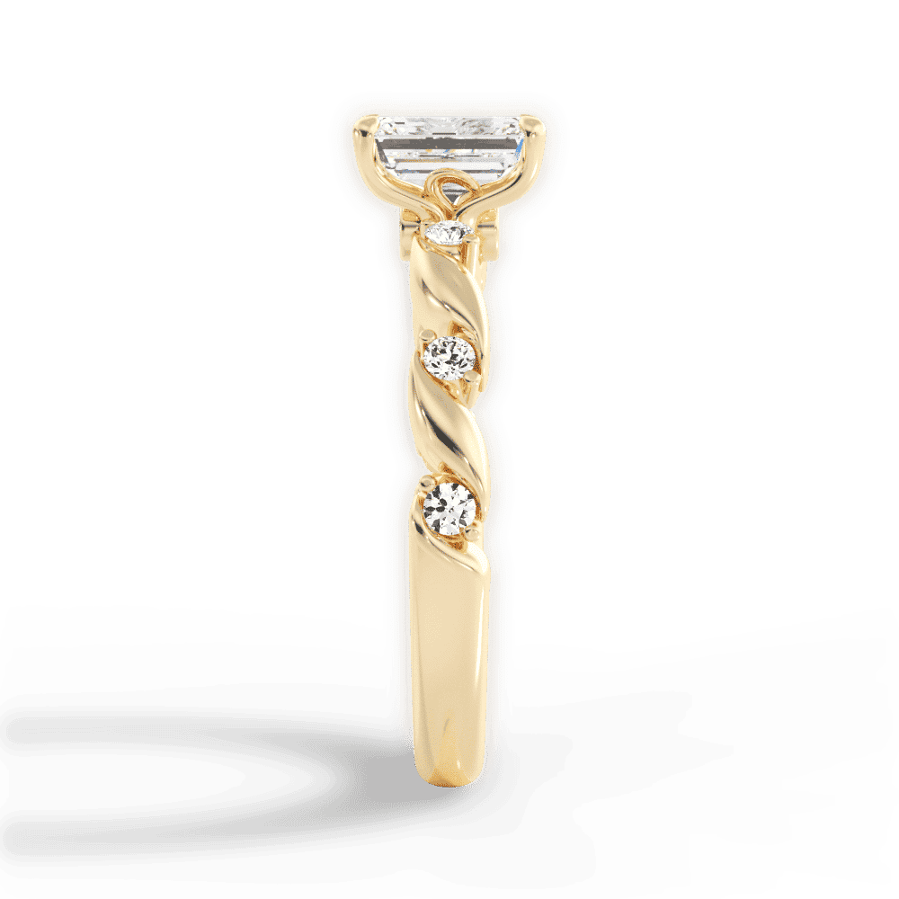 14kt Yellow Gold/18kt Yellow Gold/emerald/perspective