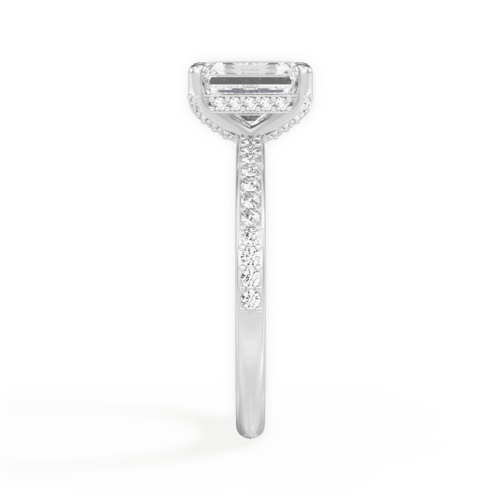 14kt White Gold/18kt White Gold/Platinum/emerald/perspective