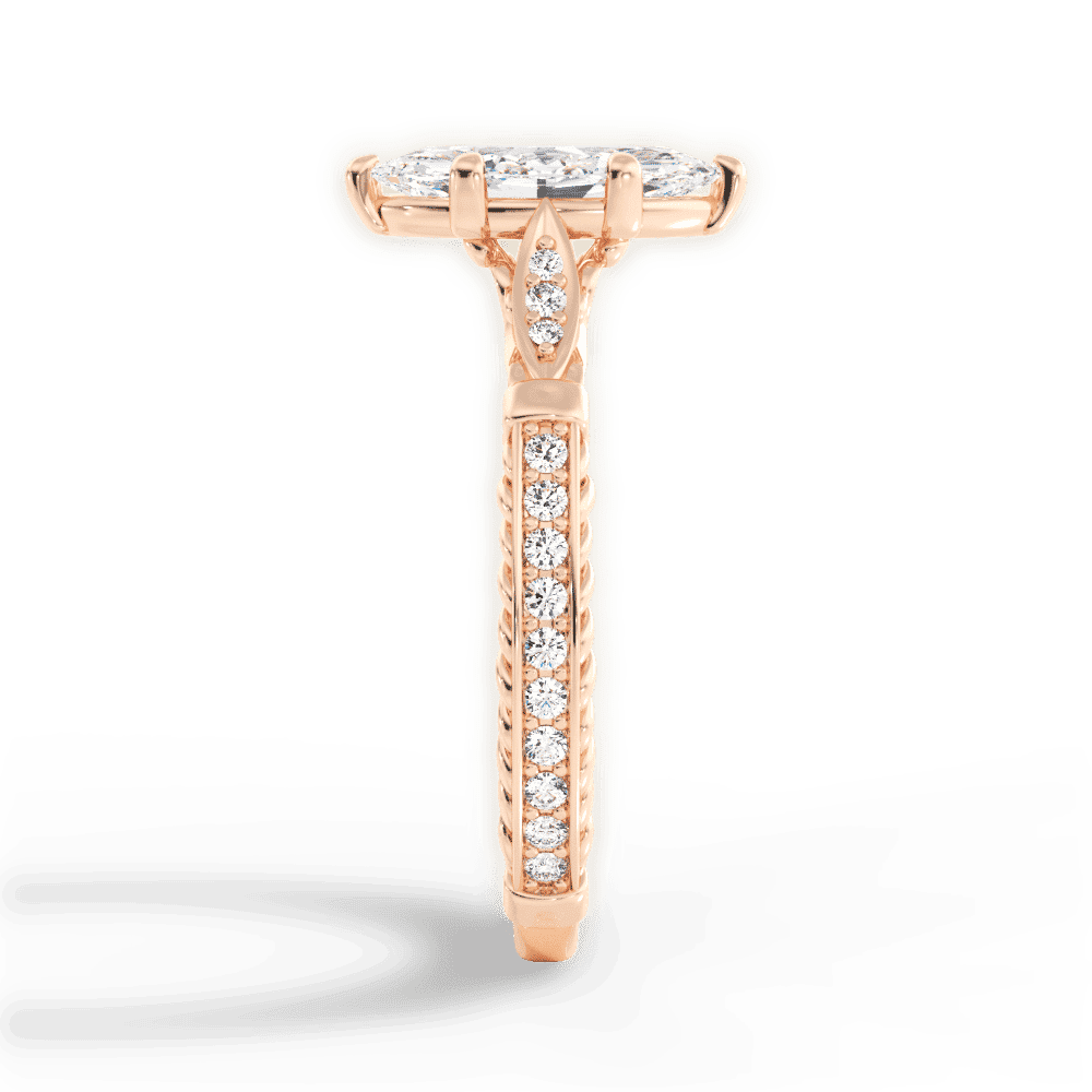 14kt Rose Gold/18kt Rose Gold/marquise/perspective
