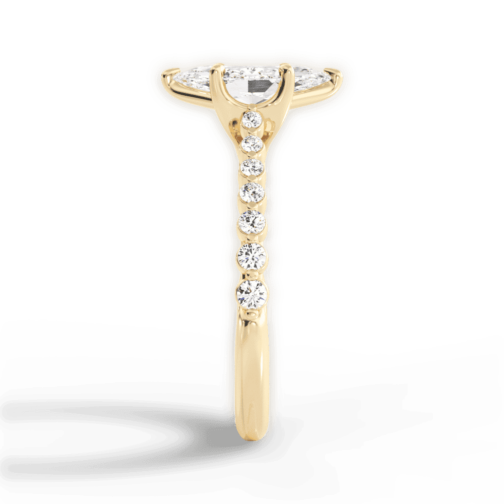 14kt Yellow Gold/18kt Yellow Gold/marquise/perspective