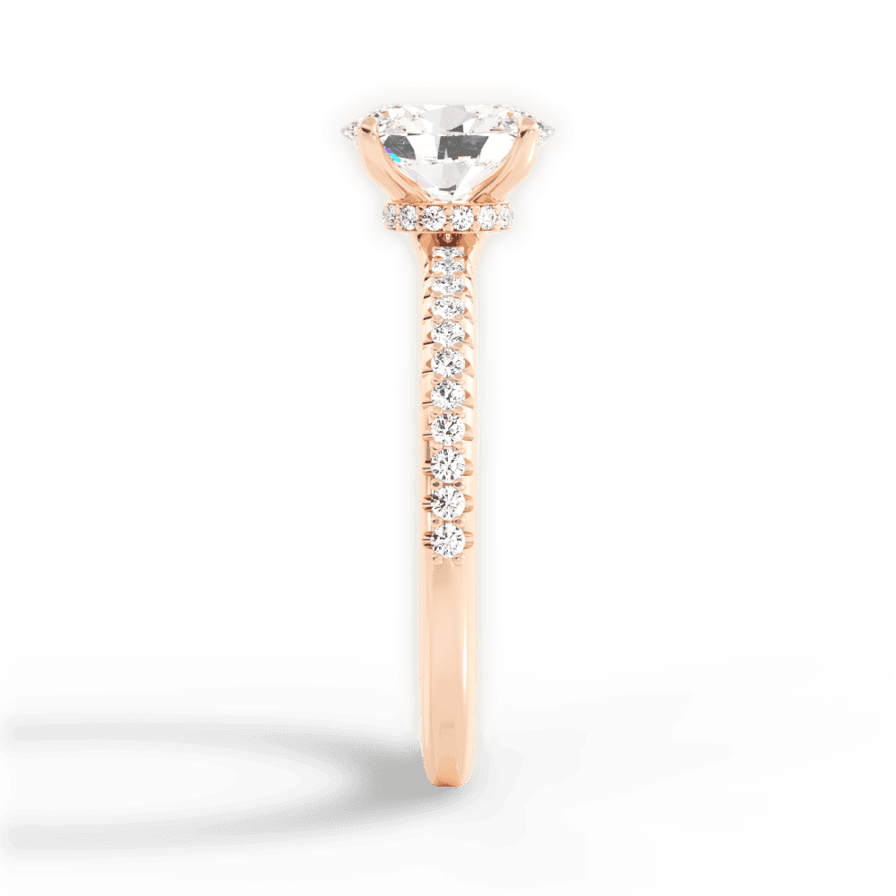 14kt Rose Gold/18kt Rose Gold/oval/perspective