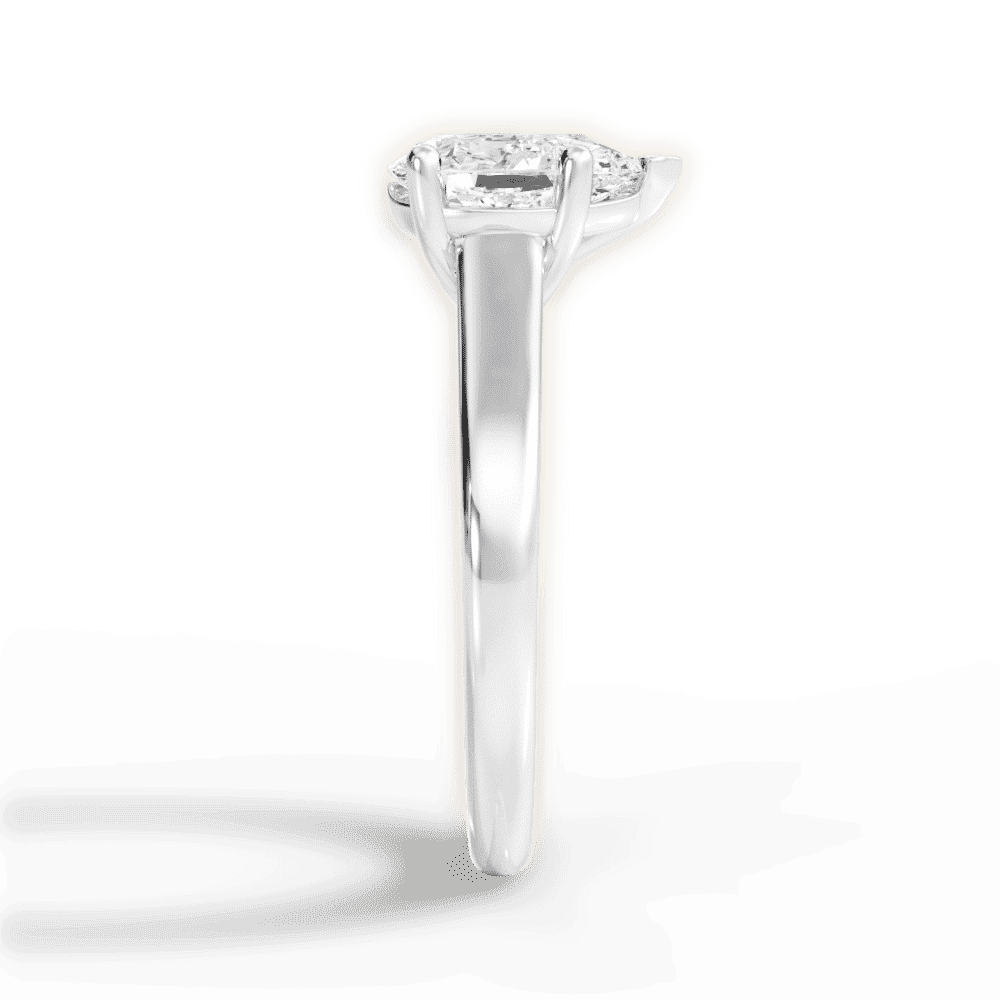 14kt White Gold/18kt White Gold/Platinum/pear/perspective