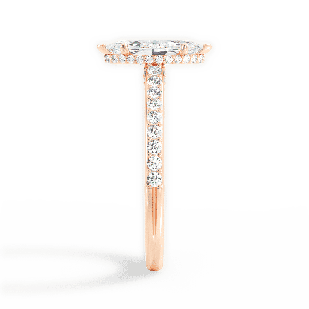 14kt Rose Gold/18kt Rose Gold/marquise/perspective