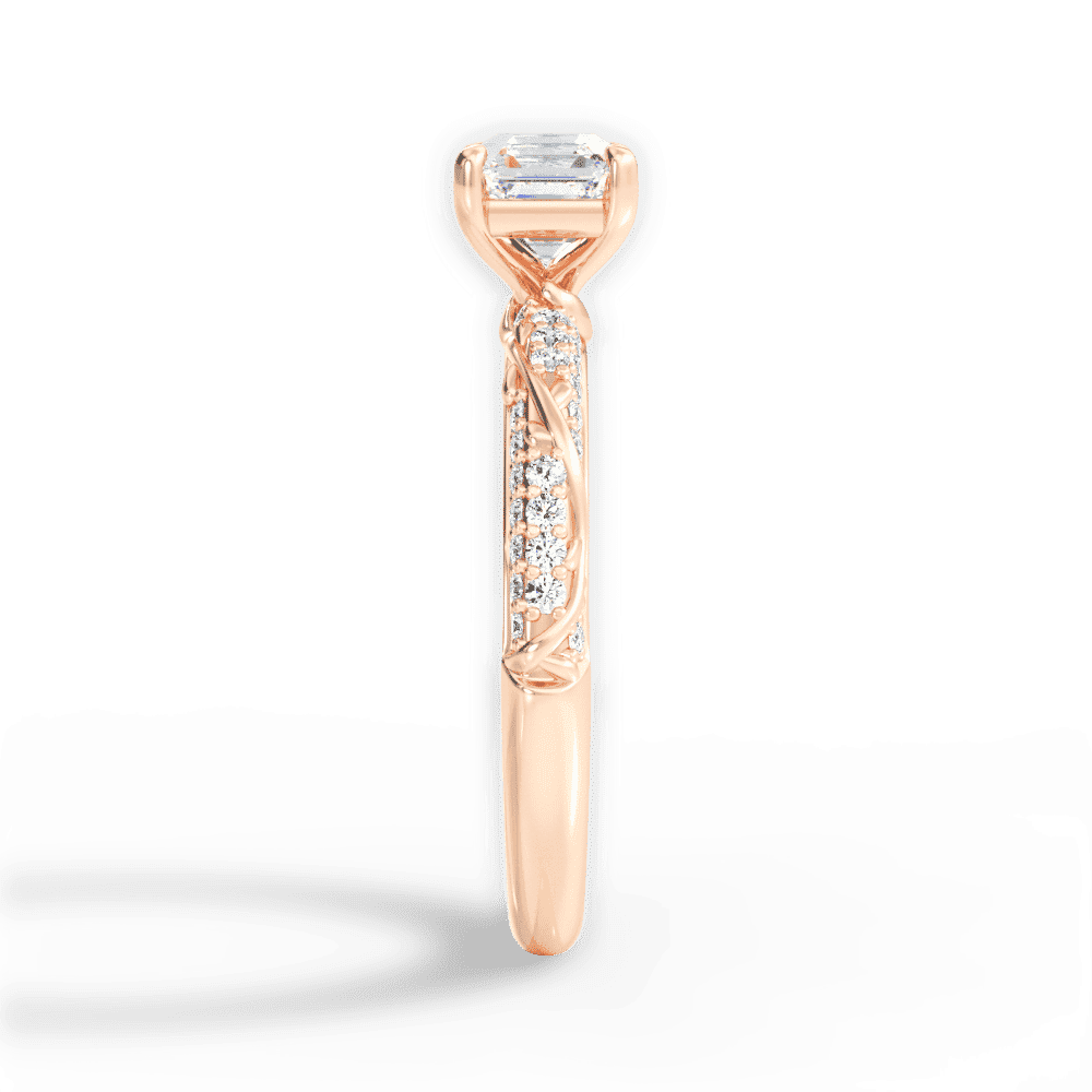 14kt Rose Gold/18kt Rose Gold/asscher/perspective