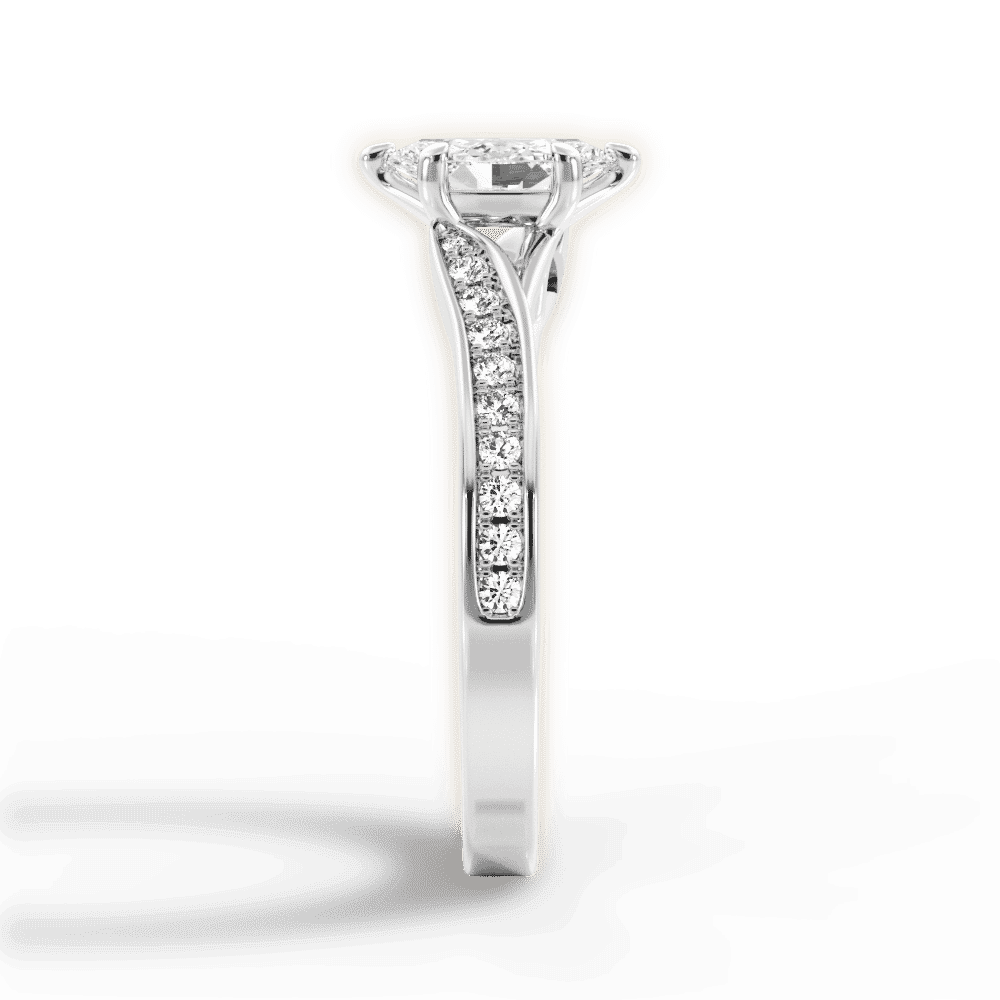 14kt White Gold/18kt White Gold/Platinum/marquise/perspective