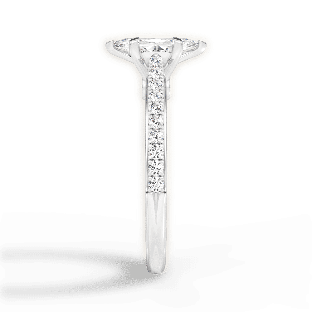 14kt White Gold/18kt White Gold/Platinum/marquise/perspective