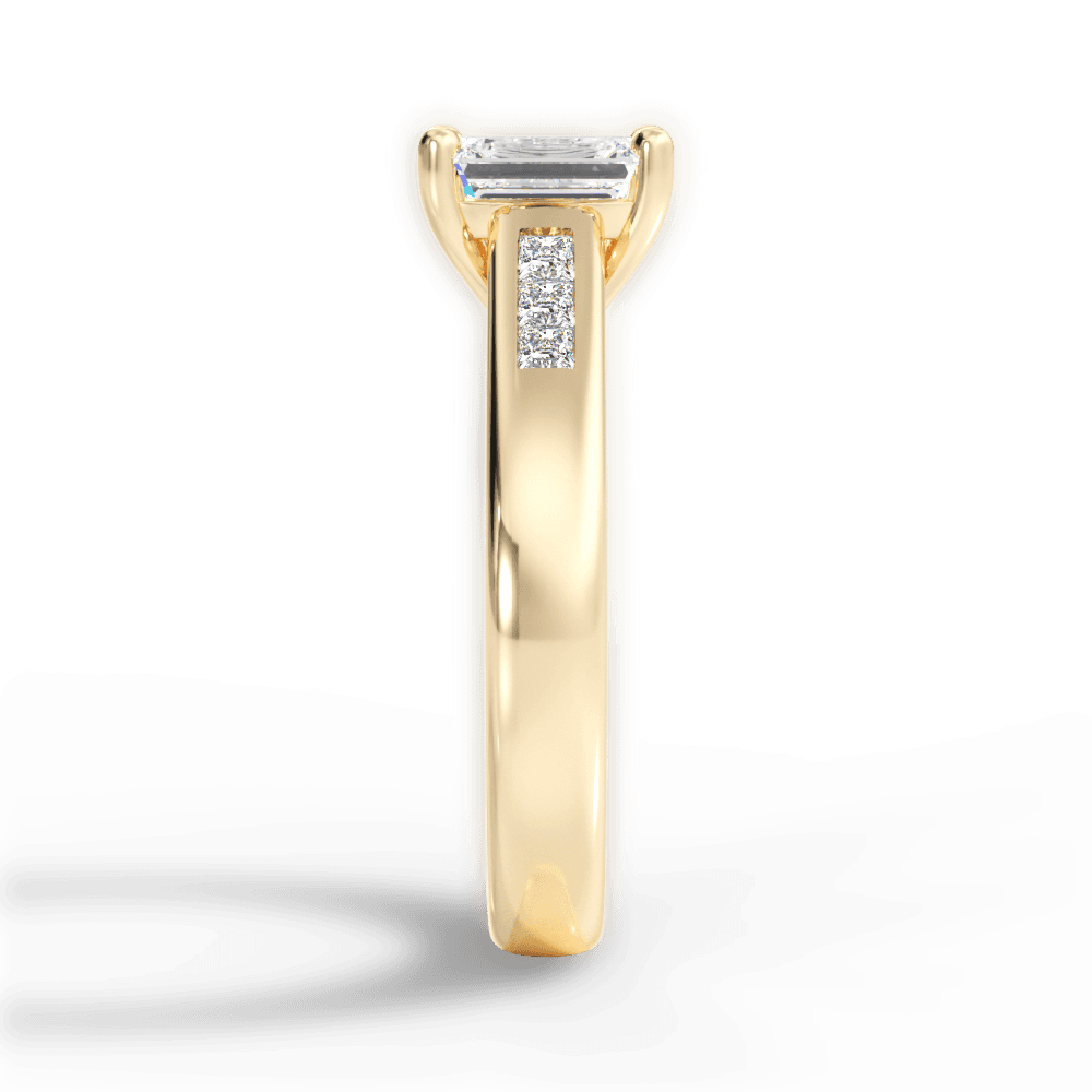 14kt Yellow Gold/18kt Yellow Gold/emerald/perspective