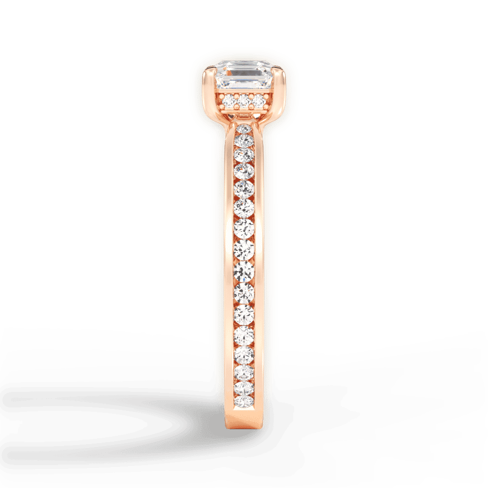 14kt Rose Gold/18kt Rose Gold/asscher/perspective