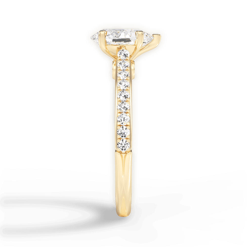 14kt Yellow Gold/18kt Yellow Gold/pear/perspective