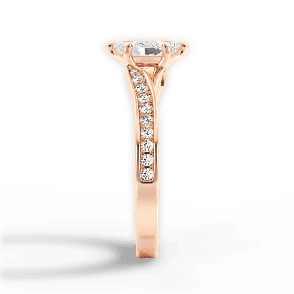 14kt Rose Gold/18kt Rose Gold/marquise/perspective