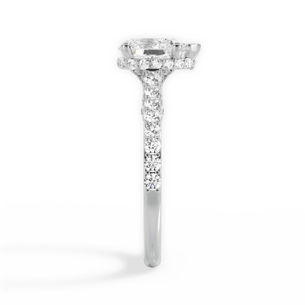 14kt White Gold/18kt White Gold/Platinum/pear/perspective