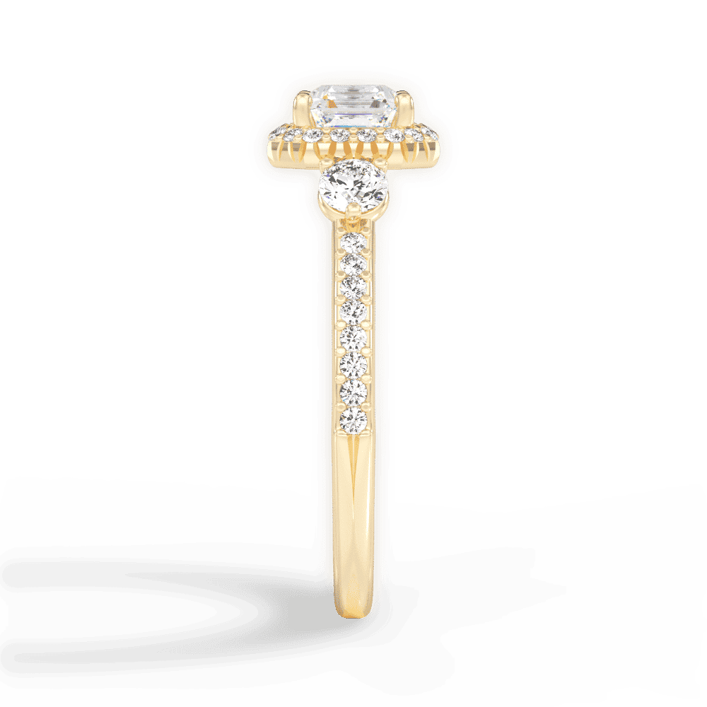 14kt Yellow Gold/18kt Yellow Gold/asscher/perspective