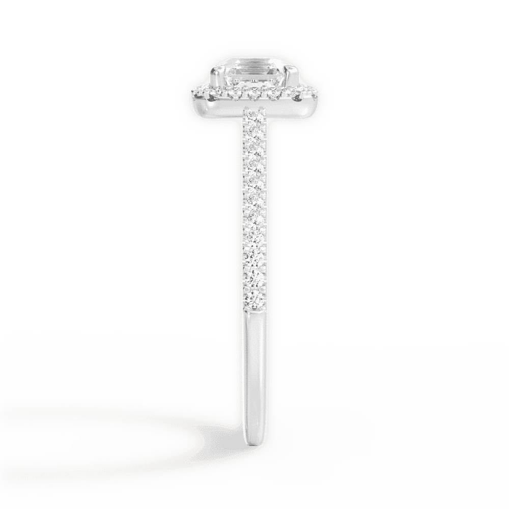 14kt White Gold/18kt White Gold/Platinum/asscher/perspective