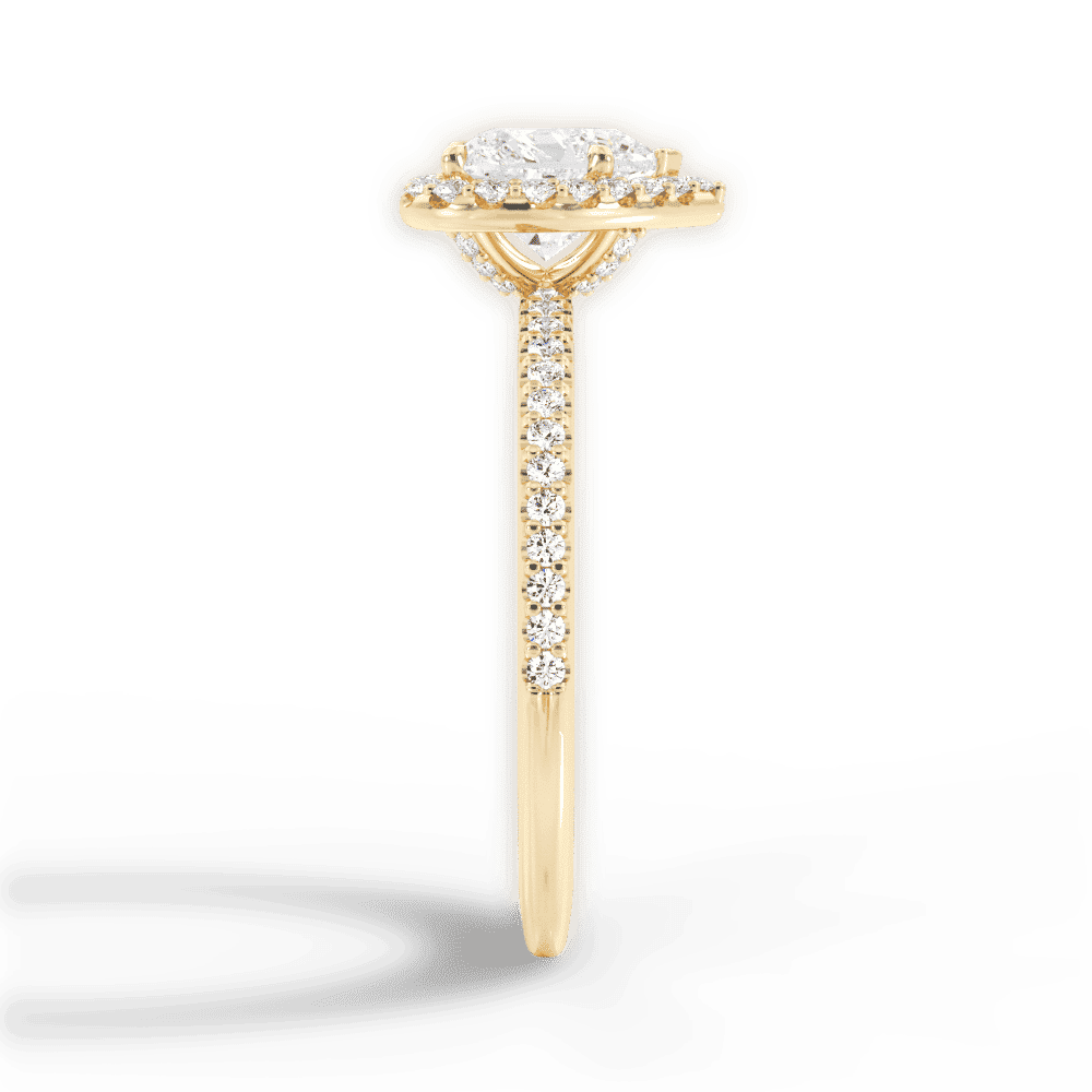 14kt Yellow Gold/18kt Yellow Gold/heart/perspective