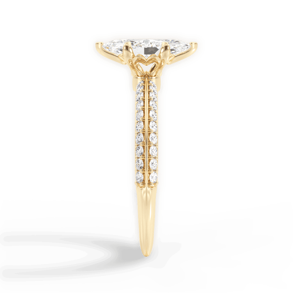 14kt Yellow Gold/18kt Yellow Gold/marquise/perspective