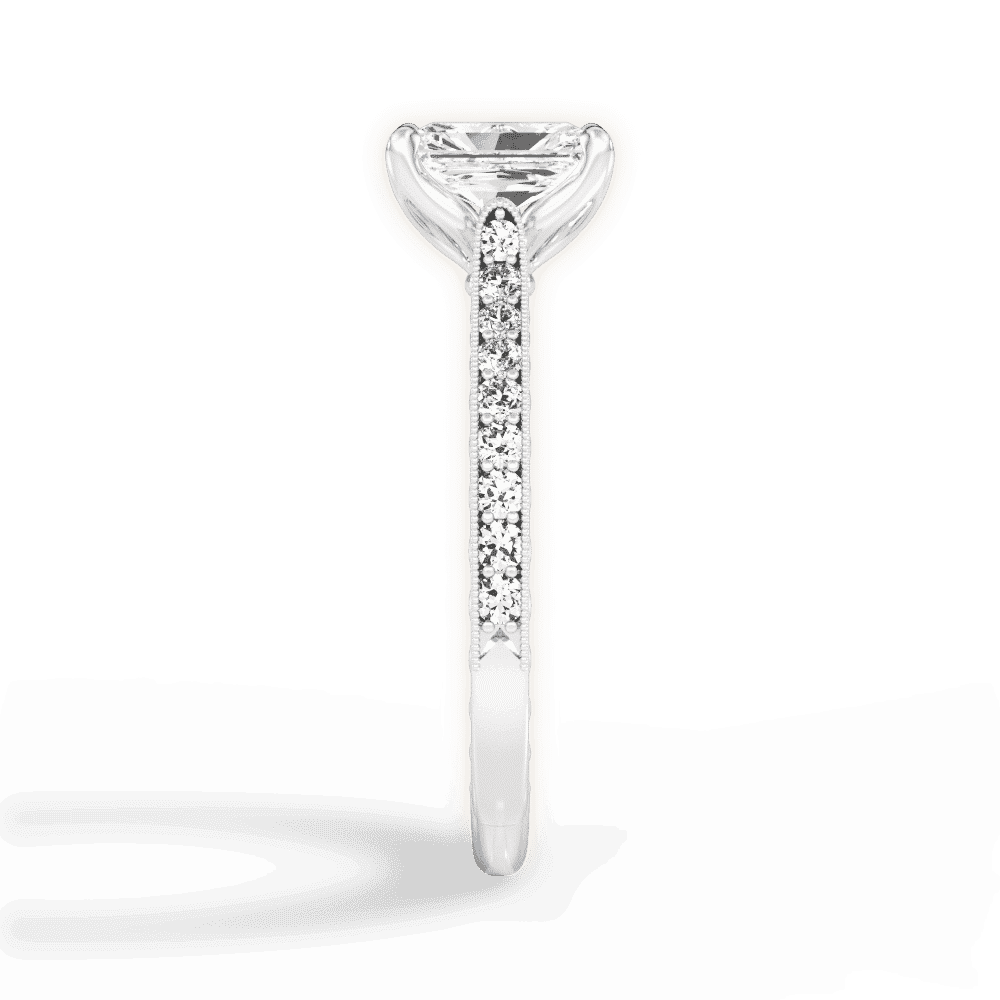 14kt White Gold/18kt White Gold/Platinum/radiant/perspective