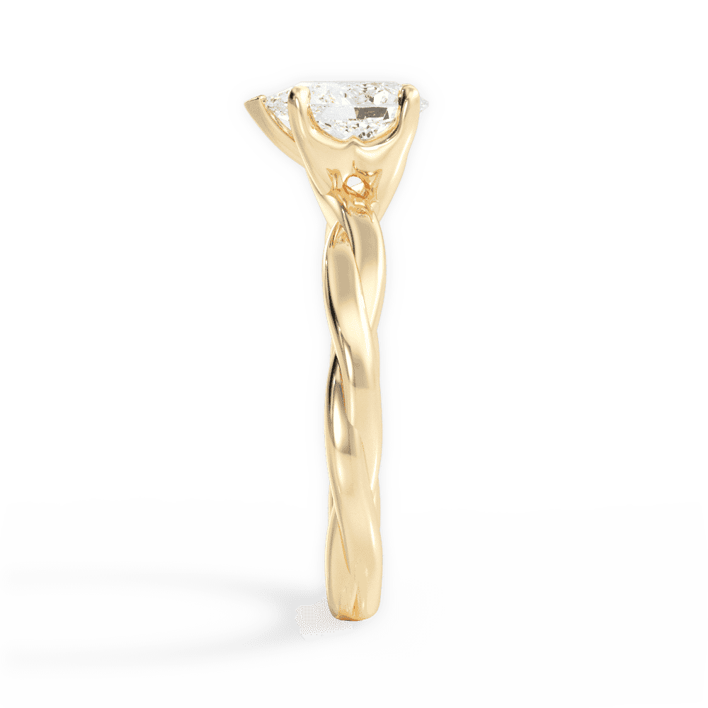 14kt Yellow Gold/18kt Yellow Gold/pear/perspective