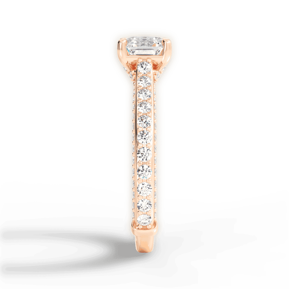 14kt Rose Gold/18kt Rose Gold/asscher/perspective