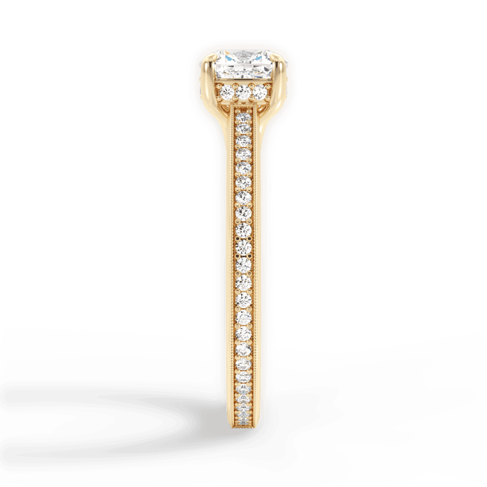 14kt Yellow Gold/18kt Yellow Gold/cushion/perspective