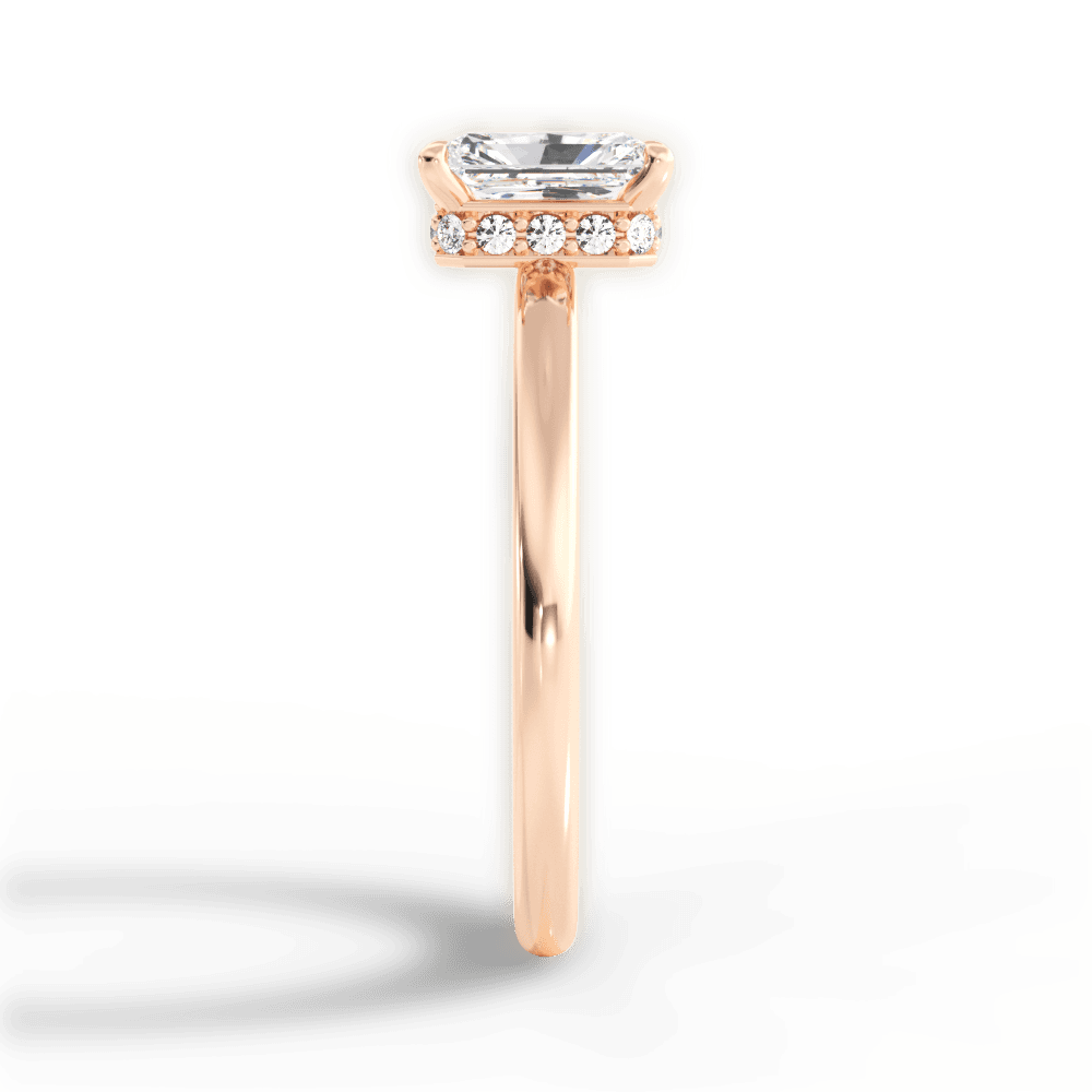 14kt Rose Gold/18kt Rose Gold/radiant/perspective