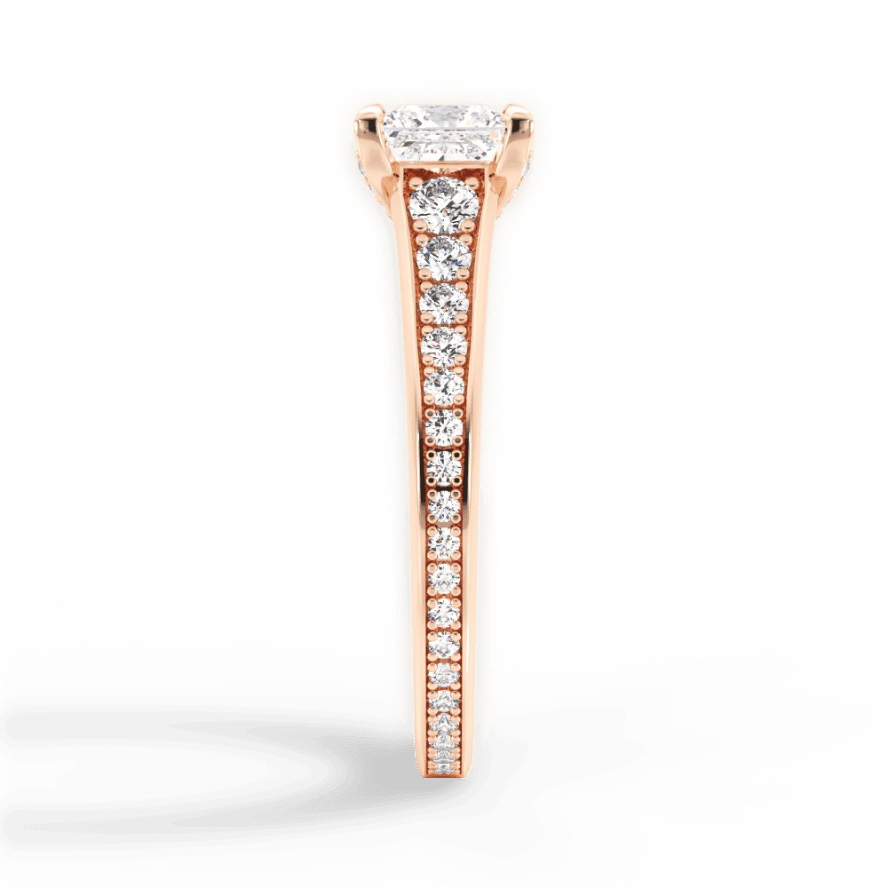 14kt Rose Gold/18kt Rose Gold/princess/perspective