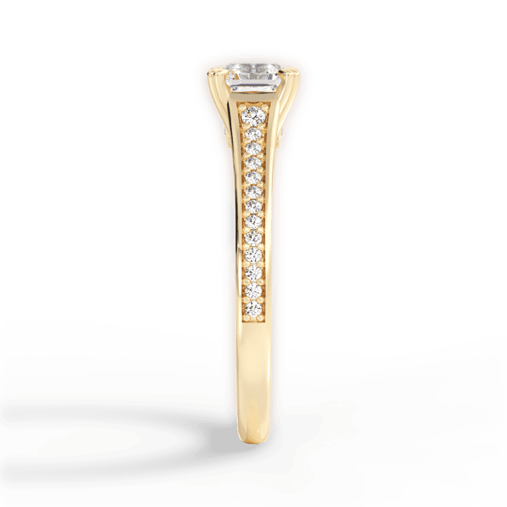 14kt Yellow Gold/18kt Yellow Gold/asscher/perspective